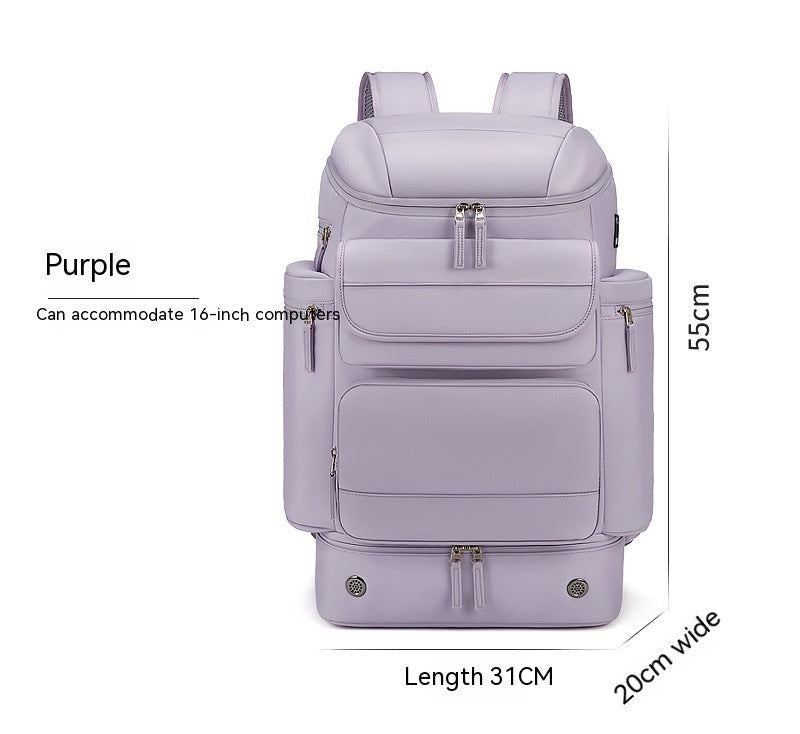 The Explorer Backpack in Purple – Waterproof Large Travel Backpack