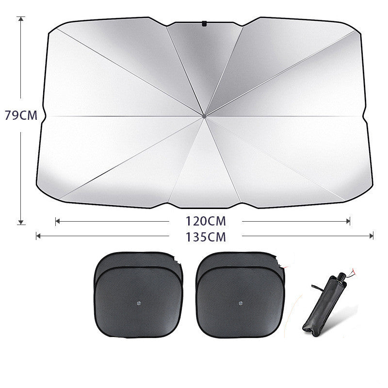 Faltbarer Auto-Sonnenschutz Frontscheibe – Foldable Car Windshield Sun Shade Umbrella