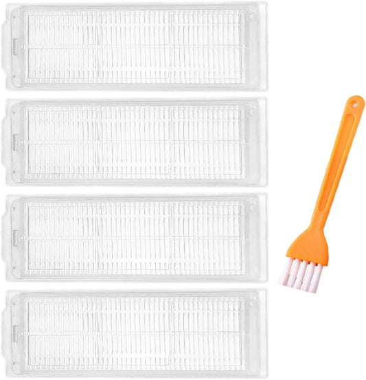 4 HEPA filter replacement accessories for Xiaomi Mi Robot Vacuum Mop 2S, Mop Pro, Mop P, STYJ02YM, and Xiaomi Robot Vacuum S12/S10 EU with cleaning tool