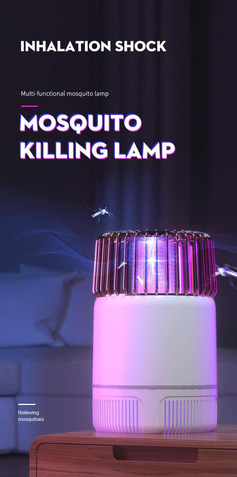 Elektrischer Mückenkiller mit UV-Licht (USB) / Electric USB Mosquito Killer Lamp – Bedroom Mosquito Trap