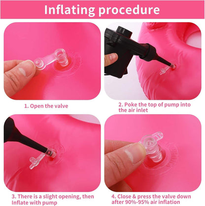 Giant Inflatable Flamingo Pool Float Swimming Ring Pool Toys Swimming Tube Water Toy Raft Lounger Summer Beach Swimming Float for Kids 1-5 Years