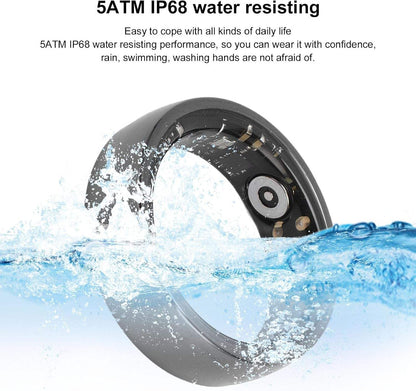 NFC Smart Ring, Health Tracker Ring Mit Multi Sport Modus, Schrittzähler, IP68 Wasserresistenz Für Den Täglichen Gebrauch