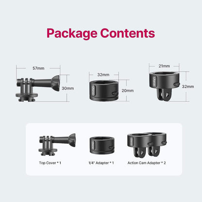 ULANZI Action Camera Kugel Verbindung Schnalle Magnetische Schnellverschluss, 1/4'' Schraube & Schnittstelle, Starke Magnetische & Sichere Verriegelung Kompatibel Mit DJI OSMO Action Camera
