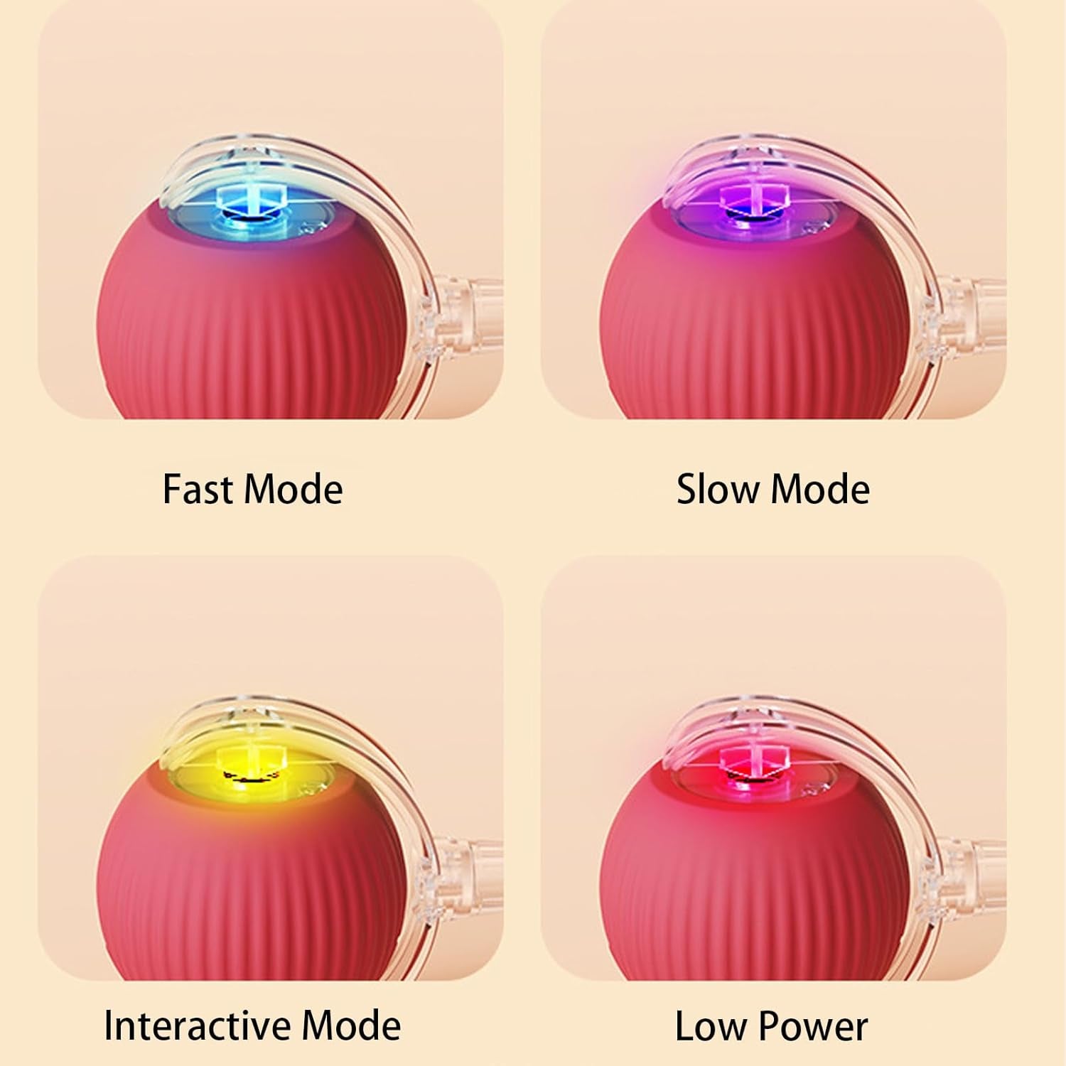 Rolling Ball Ball for Dogs Doggie Ball Interactive Dog Smart Ball Toy Interactive Cat Ball Toy 360 Smart Automatic Rolling Pet Ball