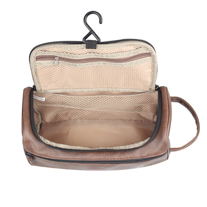 Hanging Toiletry Bag – PU Leather Travel Organizer, detail view 1