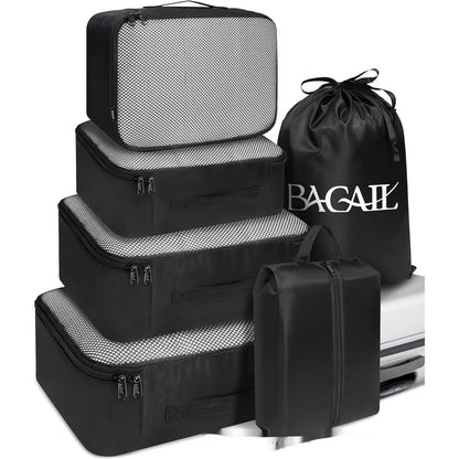 Packing cubes, 8-piece suitcase organizer set