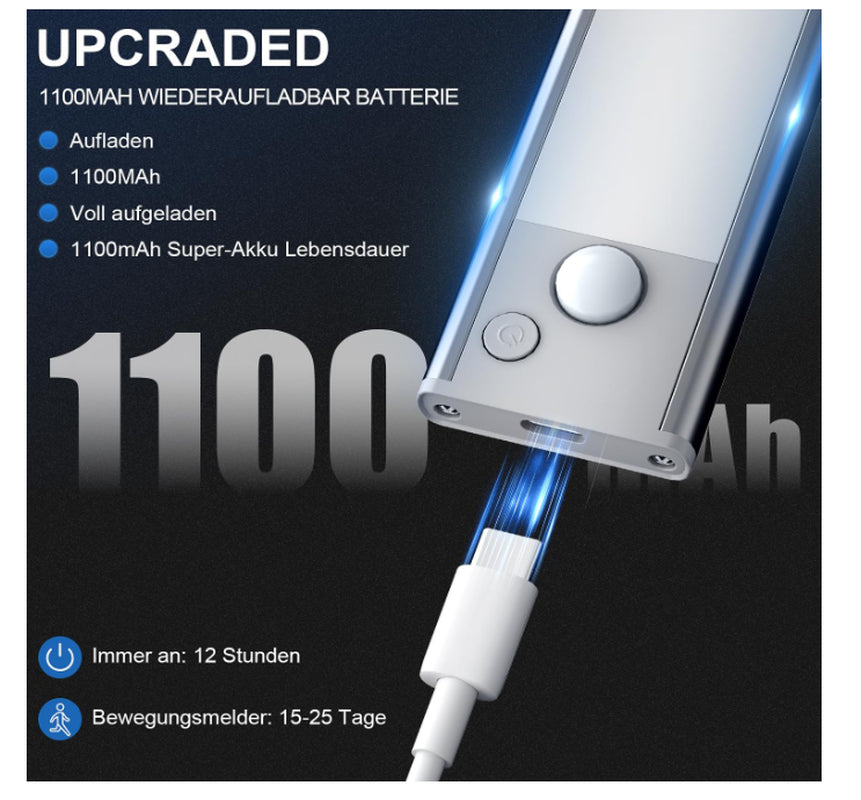 Under-Unit Light Kitchen LED Cabinet Lighting Motion Sensor 2 Pack