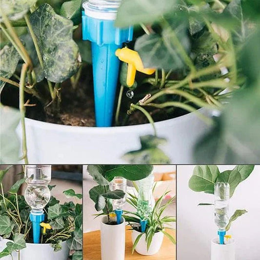 Automatisches Tropf-Bewässerungssystem für Pflanzen mit einstellbarem Wasserdurchfluss und universeller Flaschenpassform