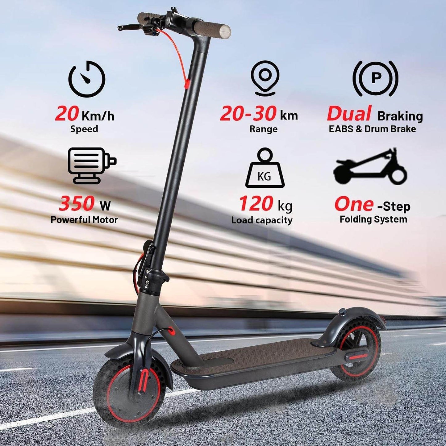 Kukirin E-Scooter Mit Straßenzulassung Für Erwachsene, 58 Km Reichweite, Max. 20 Km/H, Höhenverstellbarer Lenker, 9/11 Zoll All-Terrain-Reifen, Doppelfederung, Ideal Für Stadt & Offroad Erwachsene