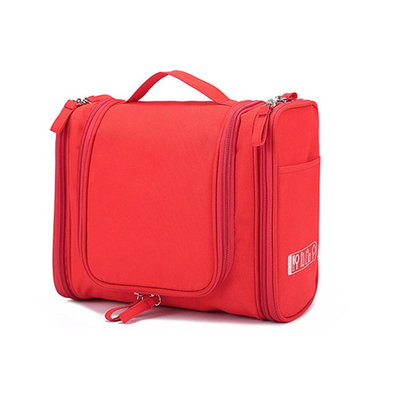 Water-Resistant Travel Cosmetic Bag in Red
