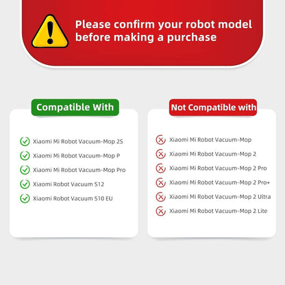 Zubehör Ersatzteile Kompatibel Für Xiaomi Mi Robot Vacuum-Mop 2S / Mop Pro / STYJ02YM, Für Xiaomi Robot Vacuum S10 EU / S12 / T12, 1 Hauptbürste, 4 Seitenbürste, 2 Hepa Filter, 2 Wischtücher