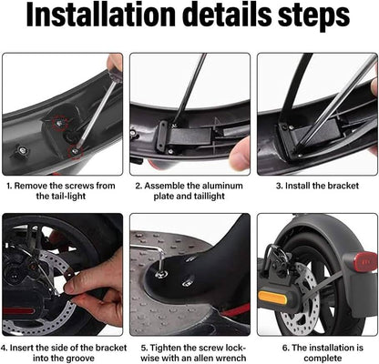 Hinterer Kotflügel Electric Scooter, E Scooter Schutzblech Hinten, Hinteres Schutzblech Kompatibel Für Xiao-Mi E Roller Mi M365 1S Pro Pro 2, E Roller Zubehör, Ersatzteil