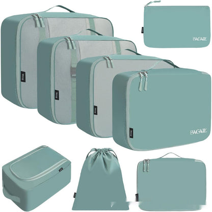 Packing Cubes in Light Green – 8-Piece Suitcase Organizer Set