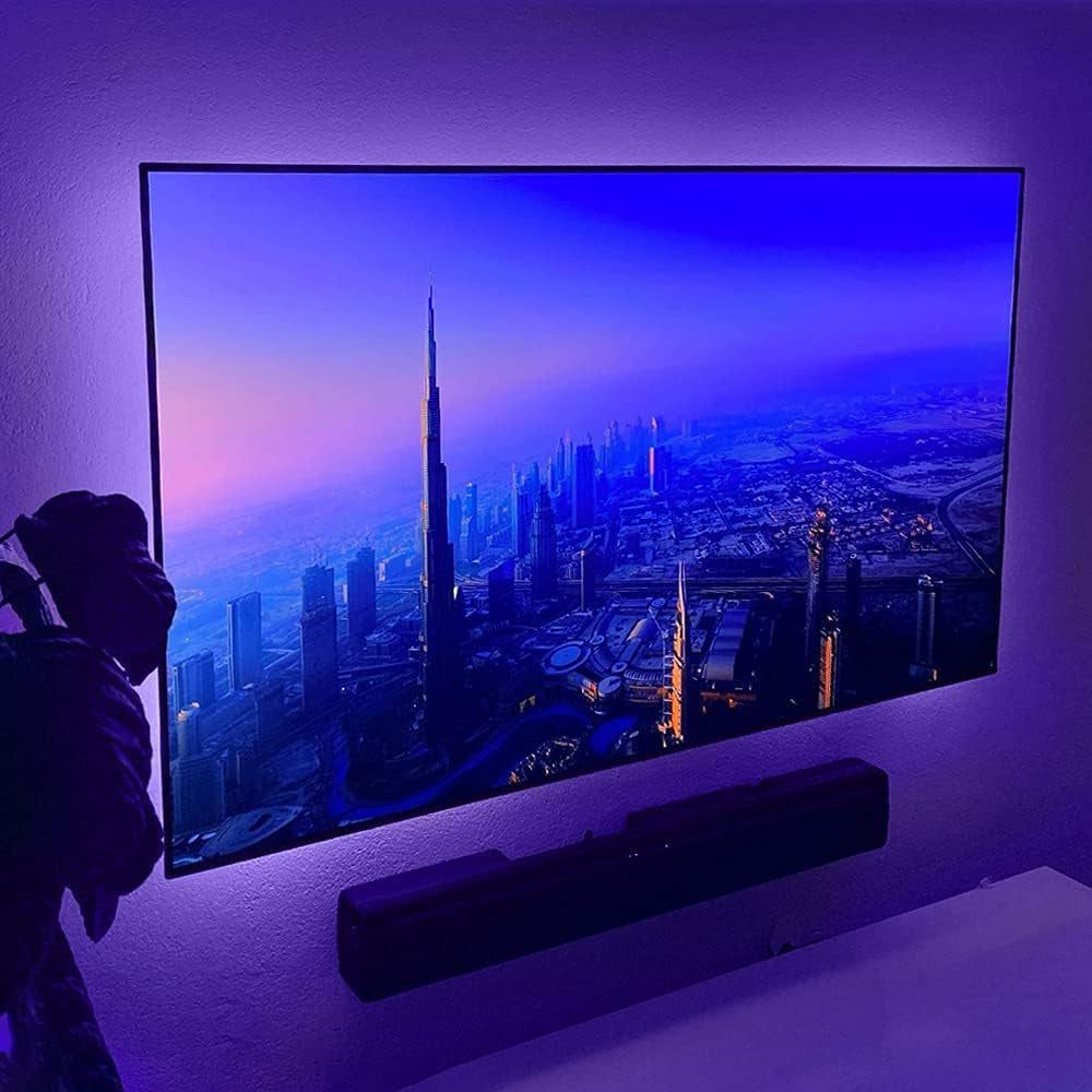 LED TV Hintergrundbeleuchtung, 5M RGB TV Beleuchtung Für 60 Bis 80 Zoll, TV LED Strip, App-Steuerung, USB LED Streifen Für HDTV, PC Bildschirm, Schlafzimmer, Spielzimmer, Raumdekoration