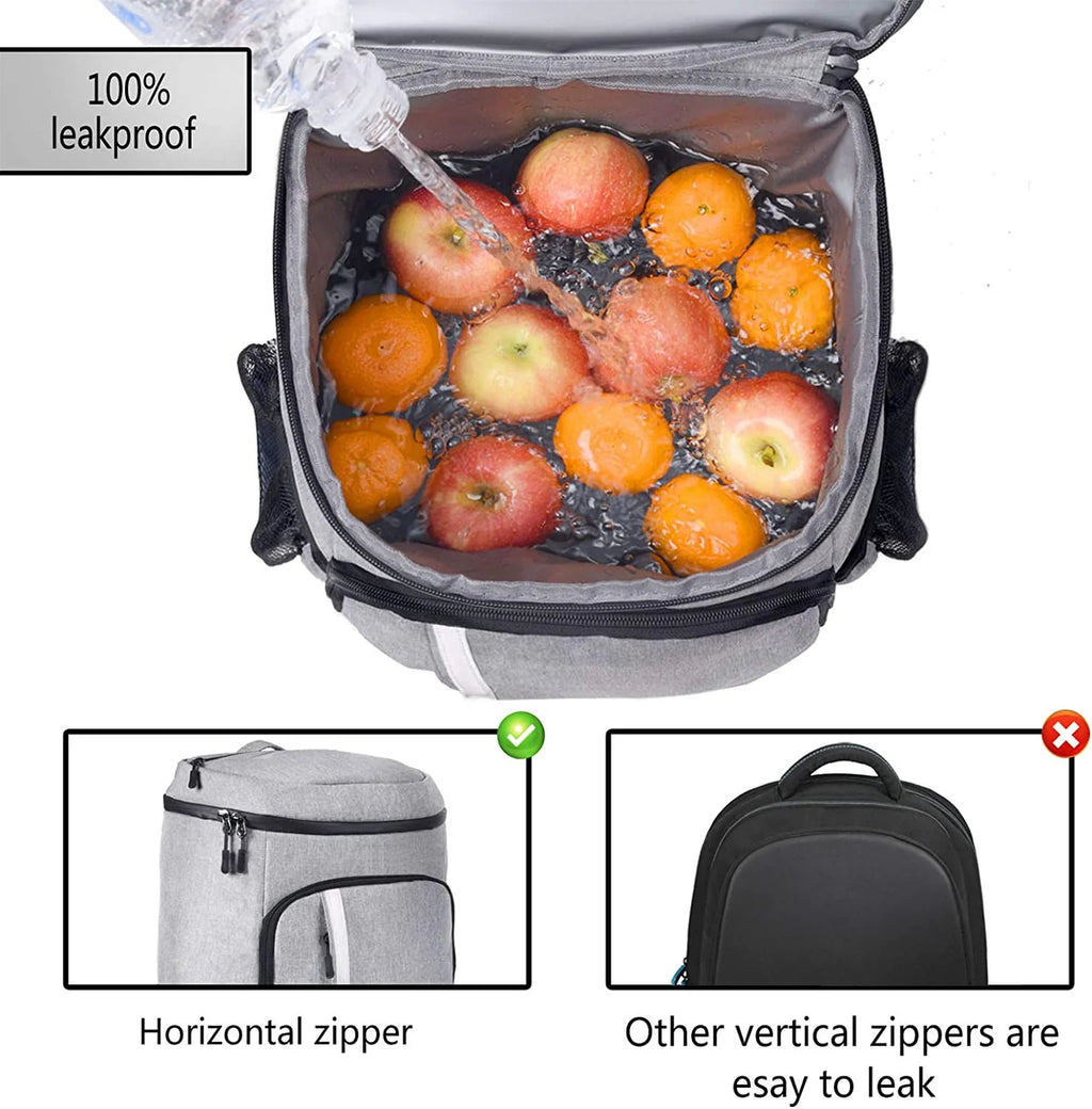 Kühlrucksack auslaufsicher & isoliert (30 Dosen) / Insulated Cooler Backpack – Leakproof Soft Cooler for Beach, Picnic & Camping