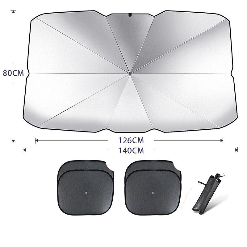 Faltbarer Auto-Sonnenschutz Frontscheibe – Foldable Car Windshield Sun Shade Umbrella