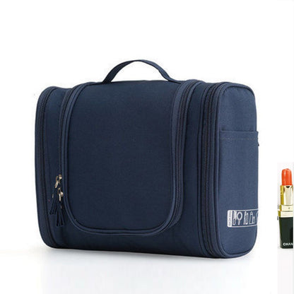 Water-Resistant Travel Cosmetic Bag in Navy Blue