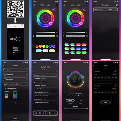 Diyife 6M LED Strip [App Smart Steuerung], RGB LED Streifen Bluetooth-Verbindung, Usb-Schnittstelle Lichterkette Band, Musik/Sprachsynchronisation Farbe Ändern DIY Fernseher, Sofa, Vorhang
