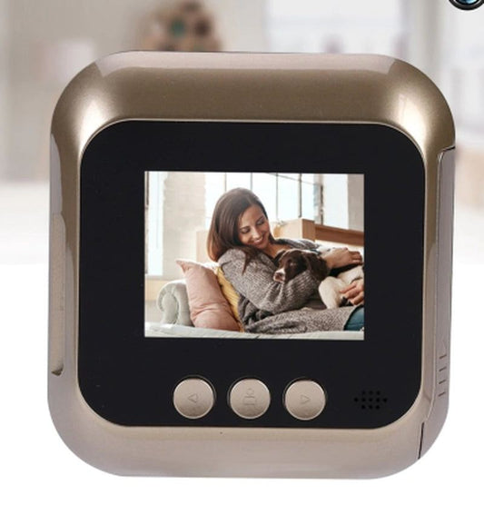 2.4 inch security smart doorbell with wireless video peephole camera