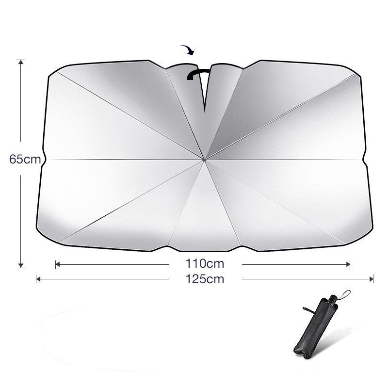 Faltbarer Auto-Sonnenschutz Frontscheibe – Foldable Car Windshield Sun Shade Umbrella