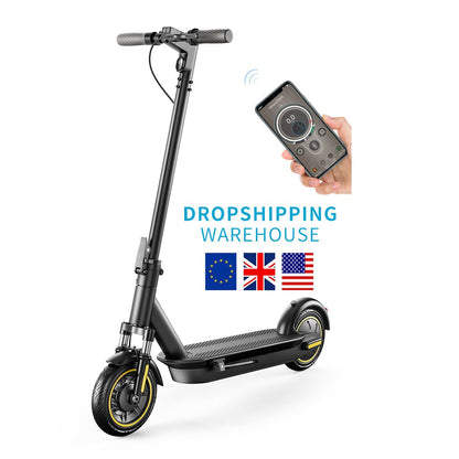 Black HT-T4 MAX 10 Inch Electric Scooter with aluminum alloy frame and 350W motor