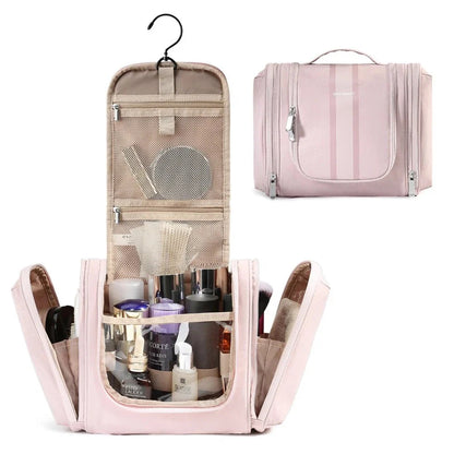 Water-Resistant Travel Cosmetic Bag in Pink