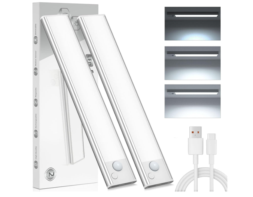 Under-Unit Light Kitchen LED Cabinet Lighting Motion Sensor 2 Pack