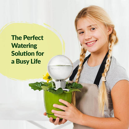 4 Stück Bewässerungskugeln Für Zimmerpflanzen, Selbstbewässerung Wasserspender Pflanzen Mit Tonbasis, Automatische Pflanzen Bewässerung, Plant Self-Watering Globes (Weiß)
