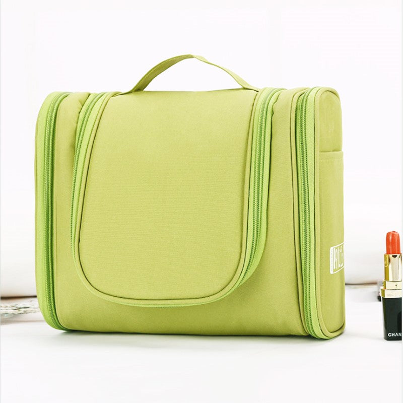 Water-Resistant Travel Cosmetic Bag in Green