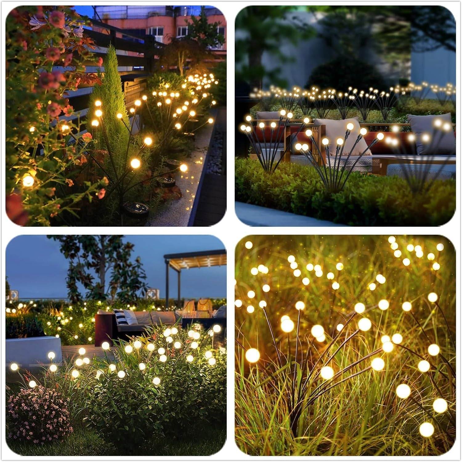 Solar Licht Outdoor Wasserdicht Firefly, Schwingende Garten Dekoration Outdoor Hof Firefly Garten Licht Straße Zaun 2PCS