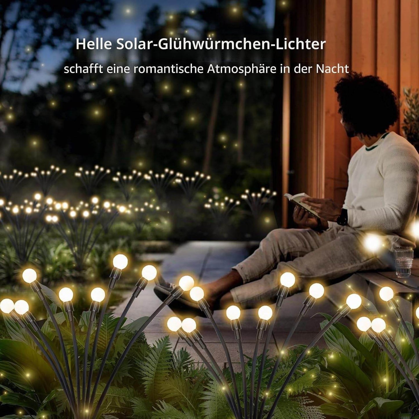Solar Licht Outdoor Wasserdicht Firefly, Schwingende Garten Dekoration Outdoor Hof Firefly Garten Licht Straße Zaun 2PCS