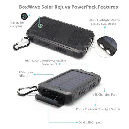 Solar-Powerbank 10.000 mAh wasserdicht mit LED-Lampe – Waterproof Solar Power Bank