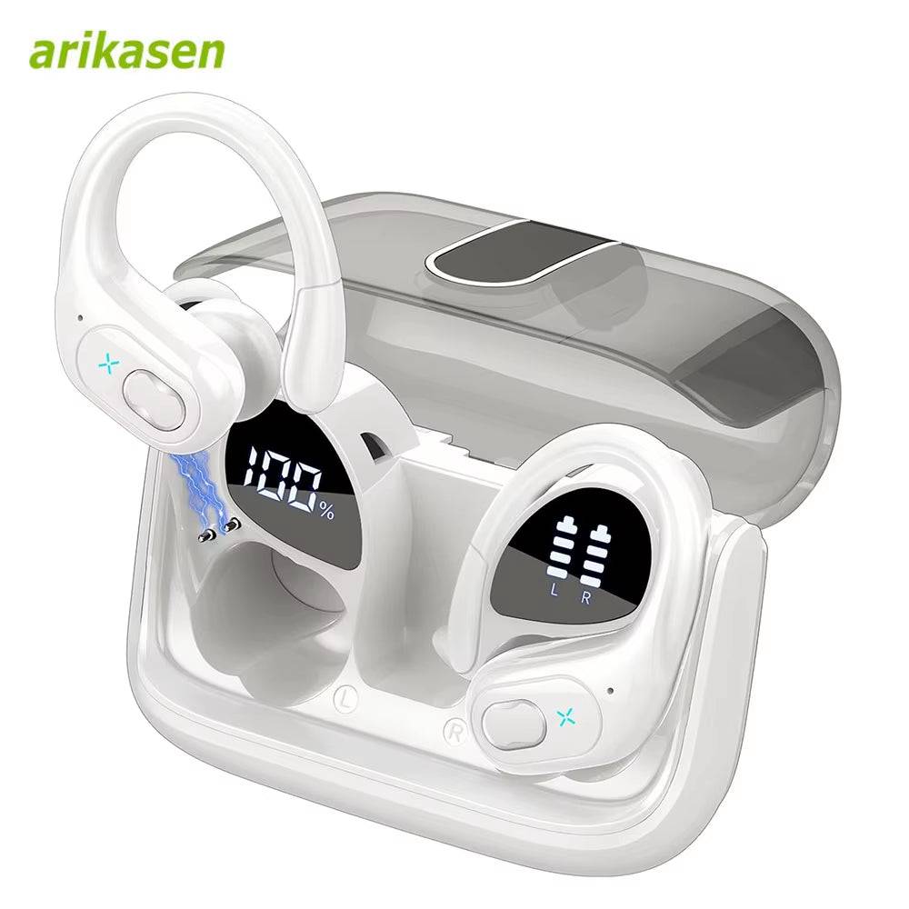 Bluetooth 5.3 Headphones 2024 Wireless Earbuds 75Hrs Sport Bluetooth Earphone with Noise Cancelling Mic IPX7 Waterproof Headsets