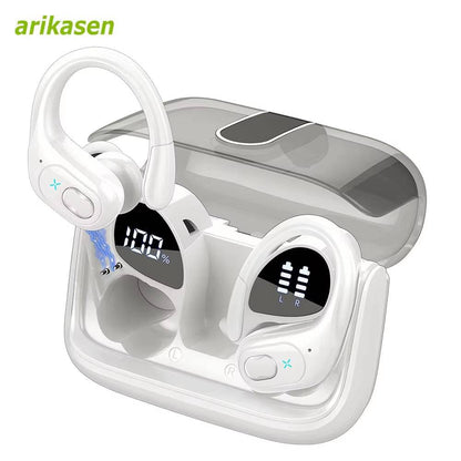 Bluetooth 5.3 Headphones 2024 Wireless Earbuds 75Hrs Sport Bluetooth Earphone with Noise Cancelling Mic IPX7 Waterproof Headsets