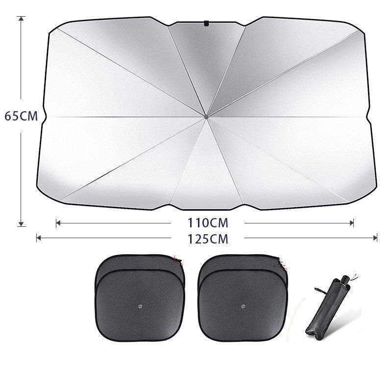 Faltbarer Auto-Sonnenschutz Frontscheibe – Foldable Car Windshield Sun Shade Umbrella