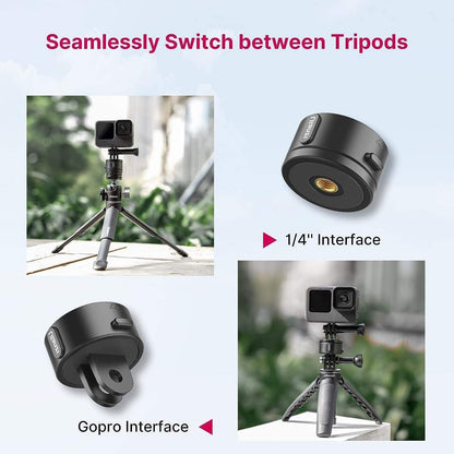 ULANZI Action Camera Kugel Verbindung Schnalle Magnetische Schnellverschluss, 1/4'' Schraube & Schnittstelle, Starke Magnetische & Sichere Verriegelung Kompatibel Mit DJI OSMO Action Camera