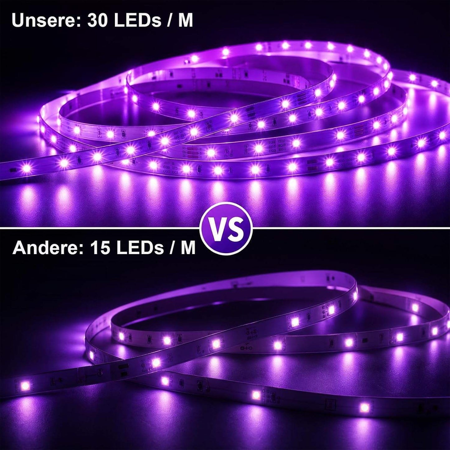 Diyife 6M LED Strip [App Smart Steuerung], RGB LED Streifen Bluetooth-Verbindung, Usb-Schnittstelle Lichterkette Band, Musik/Sprachsynchronisation Farbe Ändern DIY Fernseher, Sofa, Vorhang