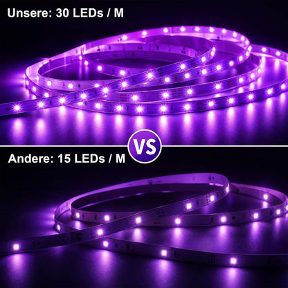 Diyife 6M LED Strip [App Smart Steuerung], RGB LED Streifen Bluetooth-Verbindung, Usb-Schnittstelle Lichterkette Band, Musik/Sprachsynchronisation Farbe Ändern DIY Fernseher, Sofa, Vorhang