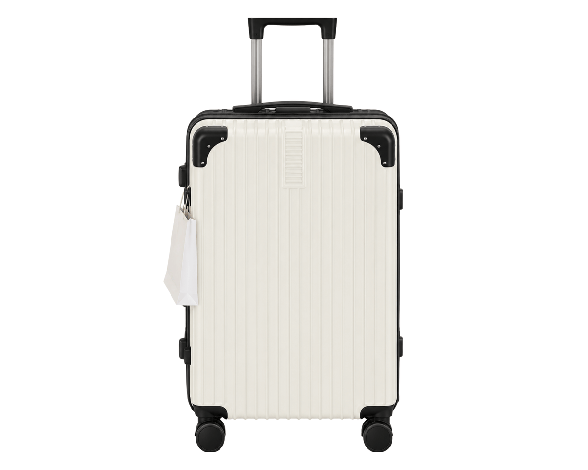 Classic ABS hardshell suitcase with telescopic handle and silent spinner wheels