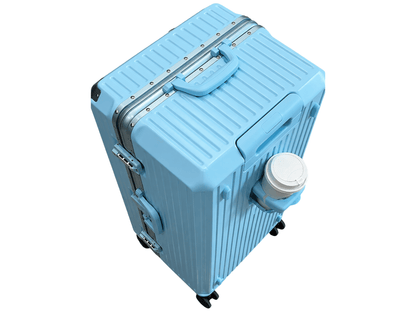 The Aluminium Trunk Suitcase in Blue – Aluminium Frame Hardshell Suitcase with TSA Lock