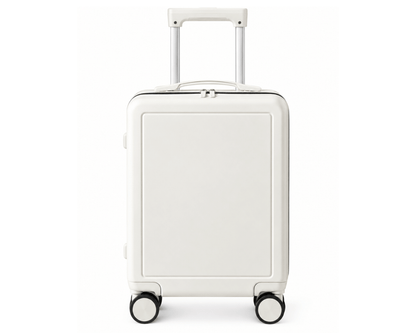 Carry-on hardshell suitcase with USB port and 360° spinner wheels