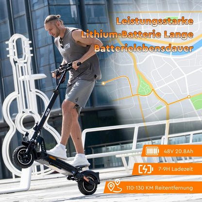 Experience the Power and Versatility of the NFC D5 ABE Ultra Electric Scooter - 500W Motor, 1600W Peak, 27Ah Battery, 110-130Km Range, and More!