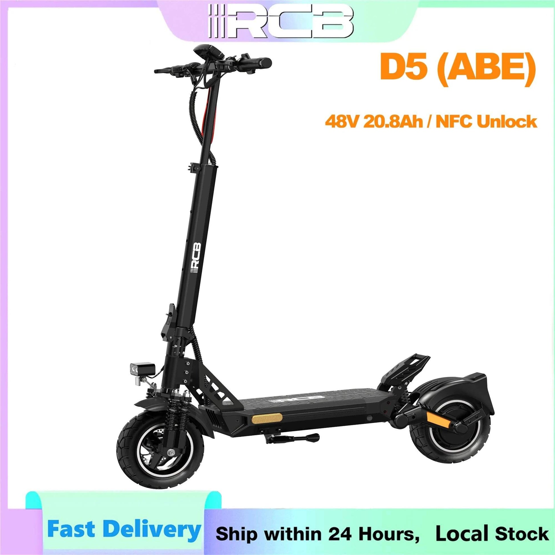 NFC D5 ABE Ultra Electric Scooter with 500W motor, dual suspension, 27Ah battery, and LED display for smooth city rides