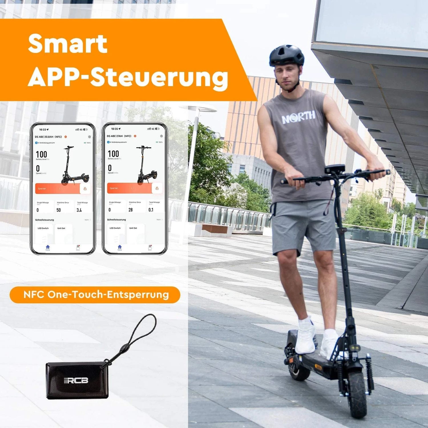 Experience the Power and Versatility of the NFC D5 ABE Ultra Electric Scooter - 500W Motor, 1600W Peak, 27Ah Battery, 110-130Km Range, and More!