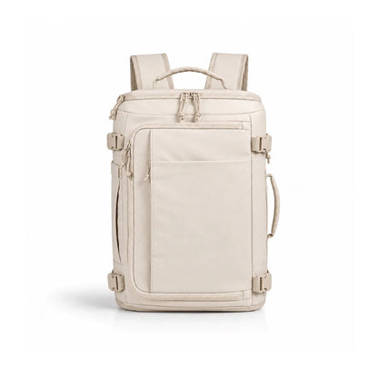 The Travel Bag in Off-White – Expandable 28–38 L Travel Backpack