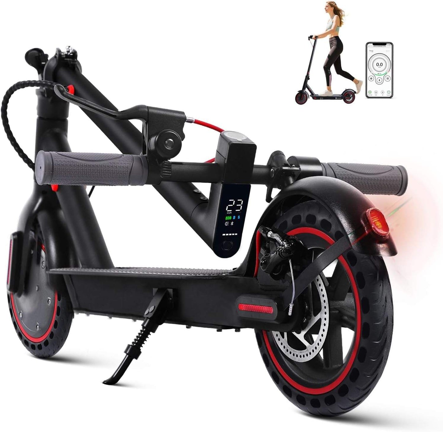 Kukirin E-Scooter mit 350W Motor, 58 km Reichweite, klappbar, höhenverstellbarer Lenker und All-Terrain Reifen für Stadt und Offroad