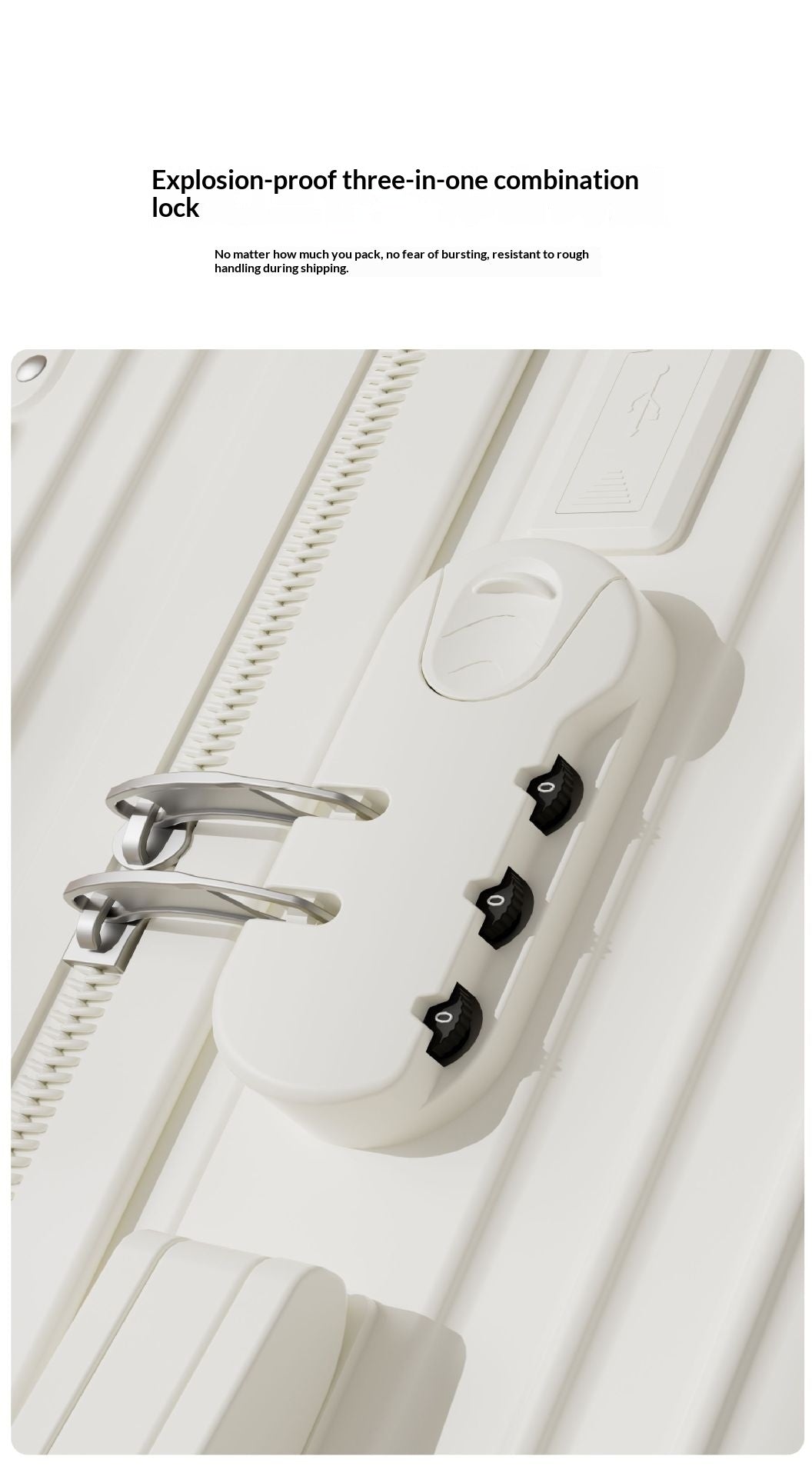 The Classic Hardshell Suitcase – ABS Hardshell Suitcase with Spinner Wheels, detail view 3