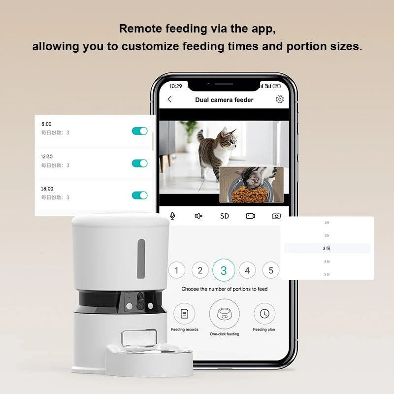 HEYBO Automatic Pet Feeder with Camera | App Controlled