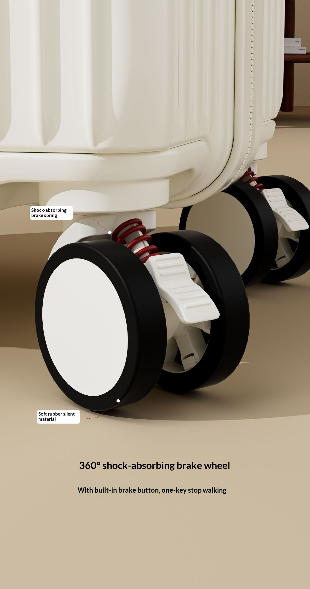 The Classic Hardshell Suitcase – ABS Hardshell Suitcase with Spinner Wheels, detail view 4
