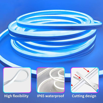 15M Neon Led Strip，App Steuerung,Mit Fernbedienung, IP65 Wasserdichte Flexible Neon LED Streifen, 24V Rgb LED Band Neon Seil Lampe, Anwendbar Auf Schlafzimmer, Raum Und Außendekoration
